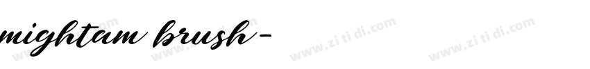 mightam brush字体转换